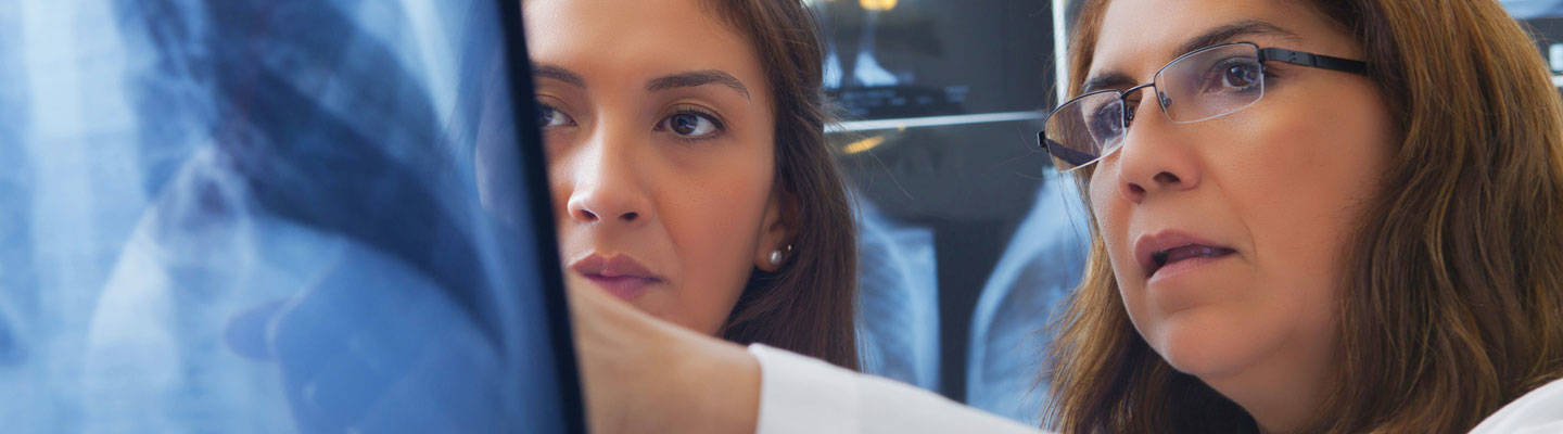 Providers looking at chest Xray result
