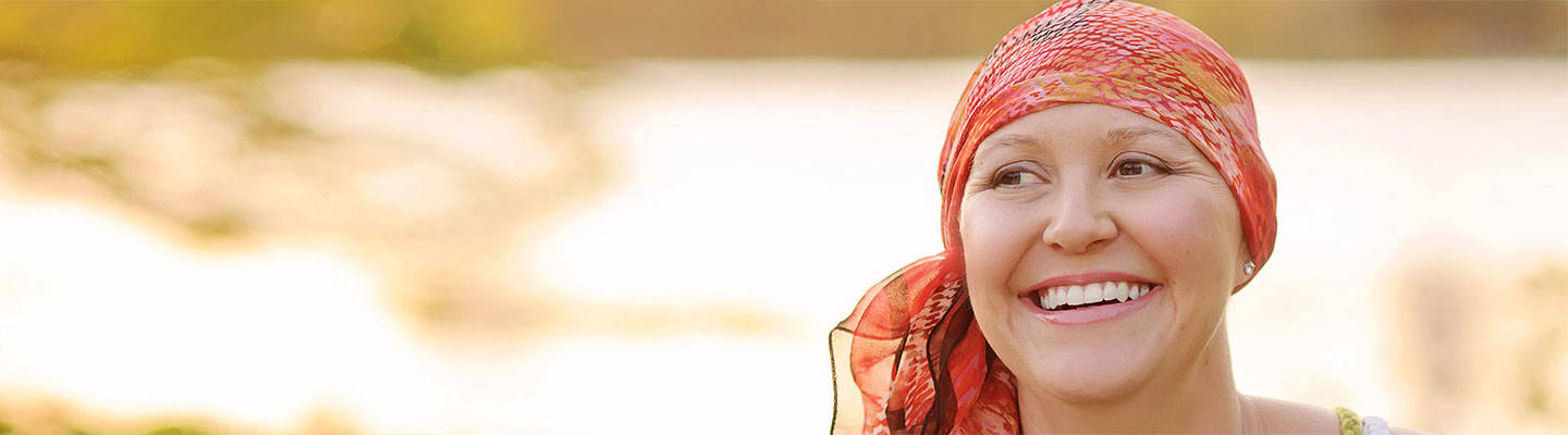 Woman wearing headband smiling
