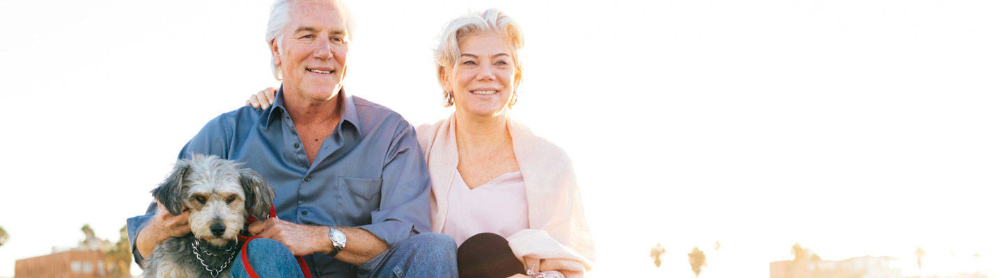 Senior couple at beach