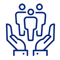 Hands holding community